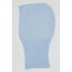 Balaclava Kadın Triko Kar Maskesi Bere Boyunluk Bebe Mavi