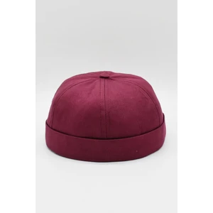 Bordo Hiphop Docker Şapka %100 Pamuk Katlamalı Cap
