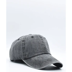 Eskitme Kumaş Pamuklu Siyah Kadın Şapka Kep