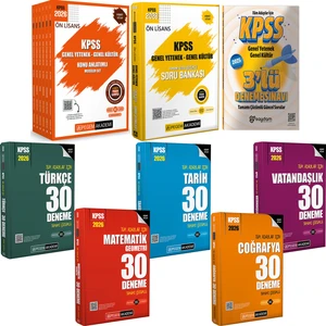 2026 Kpss Ön Lisans Konu 6 Kitap-Soru Bankası-Türkçe-Matematik-Tarih-Coğrafya-Vatandaşlık 30 Deneme