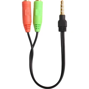 Speeduf Kulaklık Mikrofon Birleştirici Kablo Aparat 3.5mm Erkek 2x3.5mm Dişi Kulaklık Mic Audio Y Splitter