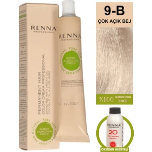 Bitkisel Amonyaksız Saç Boyası 60 ml Çok Açık Bej Oksidan Hediyeli