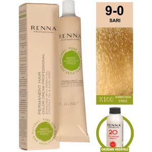 Bitkisel Amonyaksız Saç Boyası 60 ml 9-0 Sarı Oksidan Hediyeli