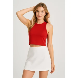 Kadın Askılı Crop Atlet Kırmızı