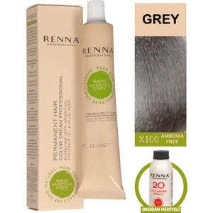 Bitkisel Amonyaksız Saç Boyası 60 ml Koyu Gri Oksidan Hediyeli