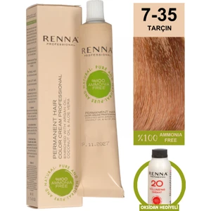 Bitkisel Amonyaksız Saç Boyası 60 ml 7-35 Tarçın Oksidan Hediyeli