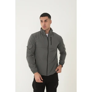 Outdoor Unisex Slim Fit Likralı Su Itici Çok Cepli Mevsimlik Taktik Spor Ceket