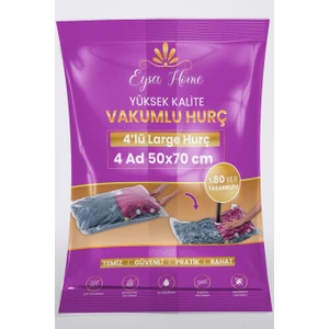 4'lü Large Vakumlu Poşet (Vakumlu Hurç)