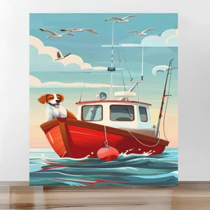 Sayılarla Boyama Tuval Seti Fırça Boya Dahil (Çıtalı) 40X50 cm - Tekne Dostum