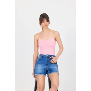 Pembe Ince Askılı Basic Atlet 848 Kadın Hafif Tasarım Günlük Kullanım İçin Rahat