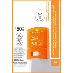 Glow Up, Tüm Ciltler Için Aydınlık 50+ Spf Stick Güneş Koruyucu 19 gr