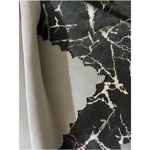 Süngerli Koltuk Örtüsü Kadife Gümüş Varaklı Siyah Renk 170x210 cm