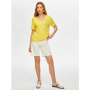 Faik Sönmez V Yaka Kısa Kol T-Shırt 001