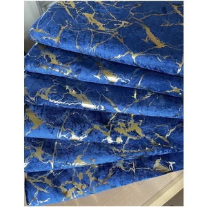 Koltuk Çekyat Örtüsü Yenimoda Altın Varaklı Dekoratif Lacivert Zemin Süngerli Koltukörtüsü 1ADET