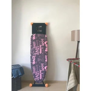 Asev Home Ütü Masası Kılıfı Büyük Boy İpli Stoperli Keçeli Kılıfı Örtüsü Bezi 55 x 140 cm Pink Love