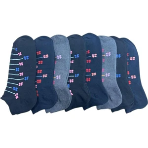 8 Çift Kadın Patik Pamuklu Renkli B8