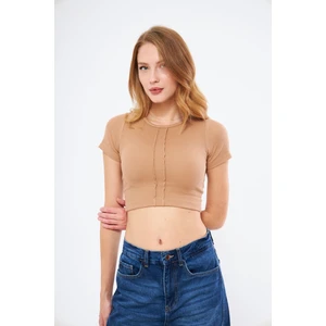 Çizgi Detaylı Kaşkorse Crop