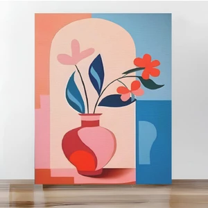 Sayılarla Boyama Tuval Seti Fırça Boya Dahil (Çıtalı) 40X50 cm -Bohem Vazo