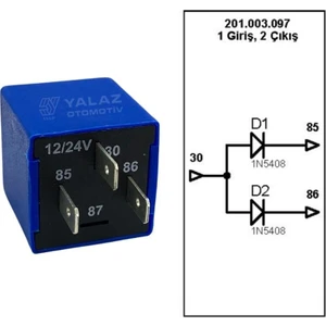 12V-24V Diot Ünitesi 1 Giriş 2 Çıkış (Elektronik Devre Koruma Rölesi)