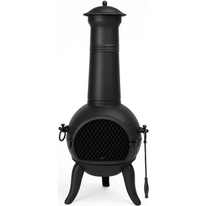 Döküm Demir Bacalı Şömine (Chimenea) Büyük Boy
