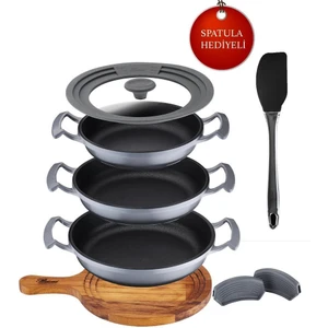 Try Cook 7 Parça Sahan Seti Gri