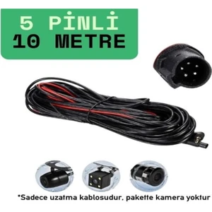 Sadece MB-500 Modeli Için Araç Kamera Kablosu 10M. 5 Pin 2,5 mm 4 Boğum Araç Kamera Kablosu 10M.