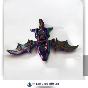 Renk Değiştiren Ejderha 3 Renkli Mavi Kırmızı Sarı Yeşil Mor Hareketli Figür Oyuncak