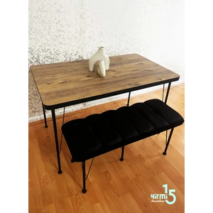 Metal Ayaklı 70X110 cm Kalınlıklı Parlak Beyaz (Tek Masa) Eclipse Balkon -Çalışma -Mutfak Masası