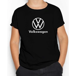 Volkswagen New Logo Text Siyah Çocuk Tişört