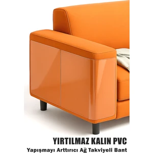 Kedi Koltuk Tırmalama Koruyucu Şeffaf Yapışkanlı Mobilya Tırmalama Önleyici Koruma Bandı 20X50 cm