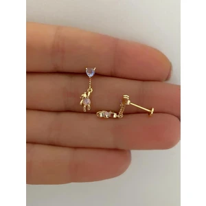 Sallanan Ayıcık Tragus Helix Lobe Uyumlu 1 Adet Piercing