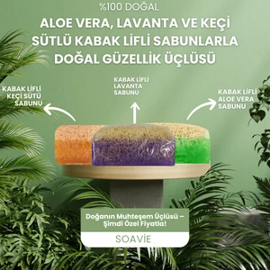 Aloe Vera Lavanta ve Keçi Sütlü Kabak Lifli Sabun 125 gr