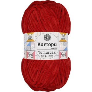 Yumurcak Kadife El Örgü İpi Kırmızı K126