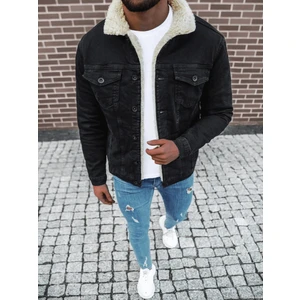 Erkek Içi Kürklü Slim Fit Kot Ceket