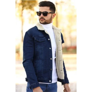 Erkek Içi Kürklü Slim Fit Kot Ceket