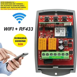 Kumanda Modülü Dünyanın Her Yerinden Cep Telefon ile Garaj Kapısını Açıp Kapatan Wifi Modül