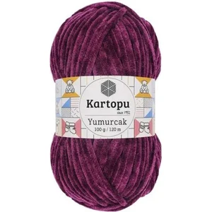 Yumurcak Kadife El Örgü İpi Mürdüm K726.