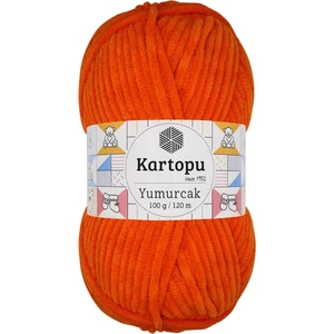 Yumurcak Kadife El Örgü İpi Fosfor Turuncu K205