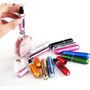 2 Adet - 5 ml Doldurulabilir Mini Parfüm Şişesi Çanta Içi Mini Seyahat Yedek Cep Parfüm Şişesi