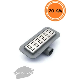 20 cm Duş Kanalı Yer Sifonu Gider Krom - Wuvera