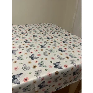 2'li Leke Tutmaz Sofra Bezi & Masa Örtüsü 150 x 150  cm  Kelebek Desenli