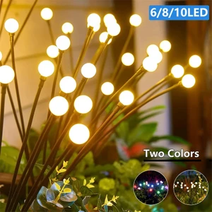 Güneş Enerjili Solar LED Işık, Bahçe Işıkları Ateş Böceği Çiçek Lamba 8 Saçaklı 1 Adet