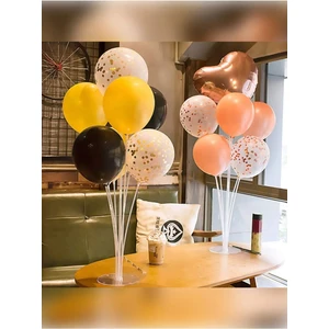 Papatya Party 2 Adet Ayaklı Balon Standı  Dekoratif 7 Li Balon Standı