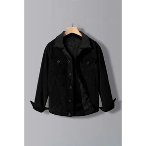 Erkek Içi Kürklü Kot Ceket Slim Fit
