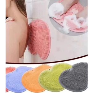 Mucit Home Vantuzlu Silikon Banyo Fırçası Ayak Masaj Pedi Sırt Kesesi Vücut Yıkama Lifi Renkli