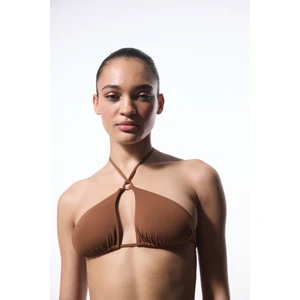 Kahverengi Libby Üçgen Bikini Üstü