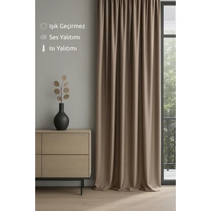 Lüks Vizon Elegance Işık Geçirmez Karartma Perde