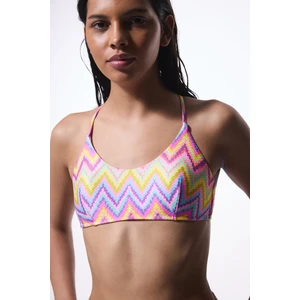 Zigzag Desenli Bikini Üstü