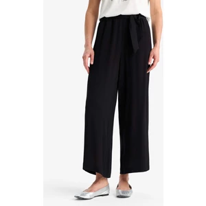 Culotte Esnek Belli Geniş Paça Kuşaklı Krinkıl Viskon Kapri Pantolon C9565AX25SM
