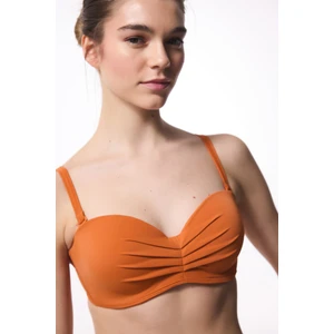 Turuncu Lotus Push Up Balenli Balconette Bikini Üstü